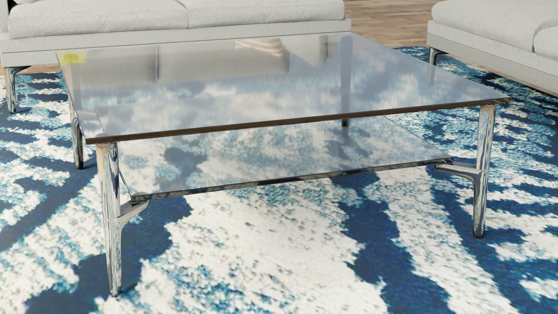 Modern Livingroom Set 3D model_3