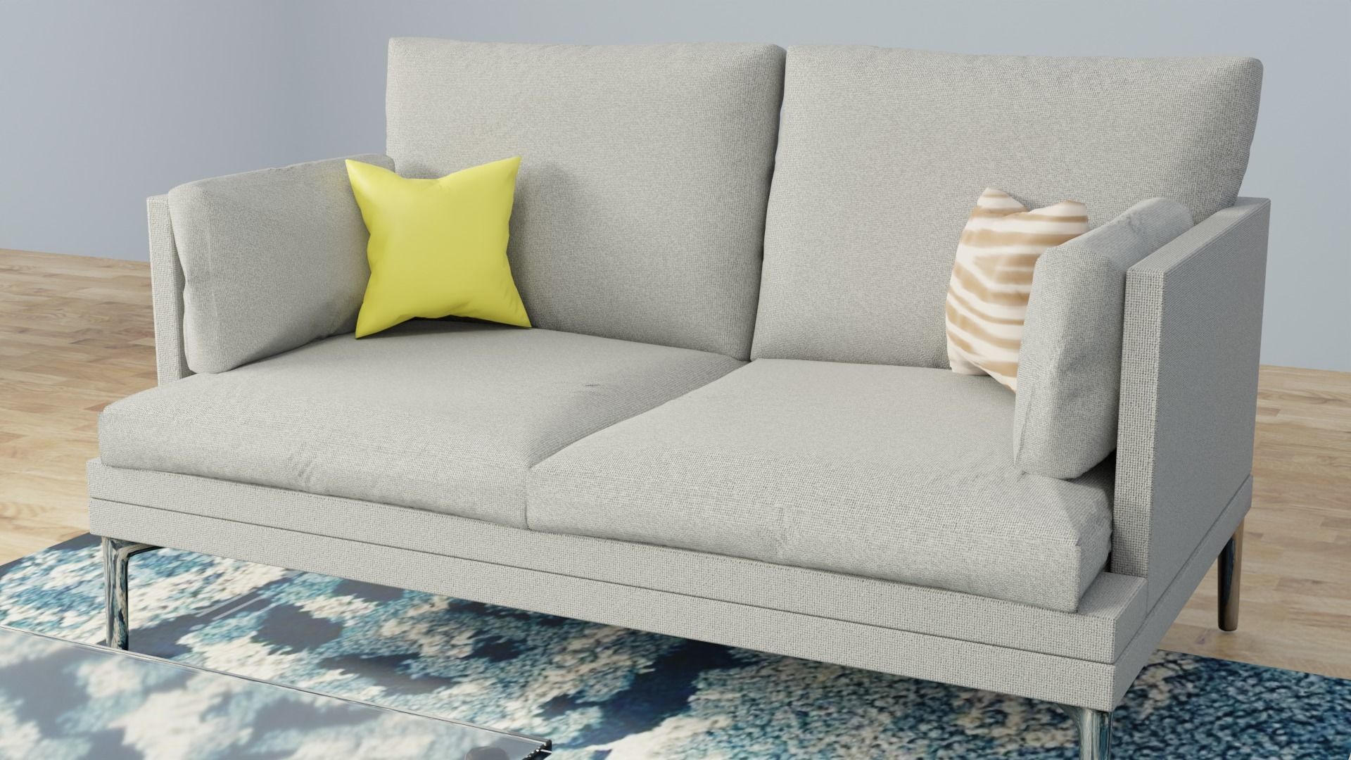 Modern Livingroom Set 3D model_2