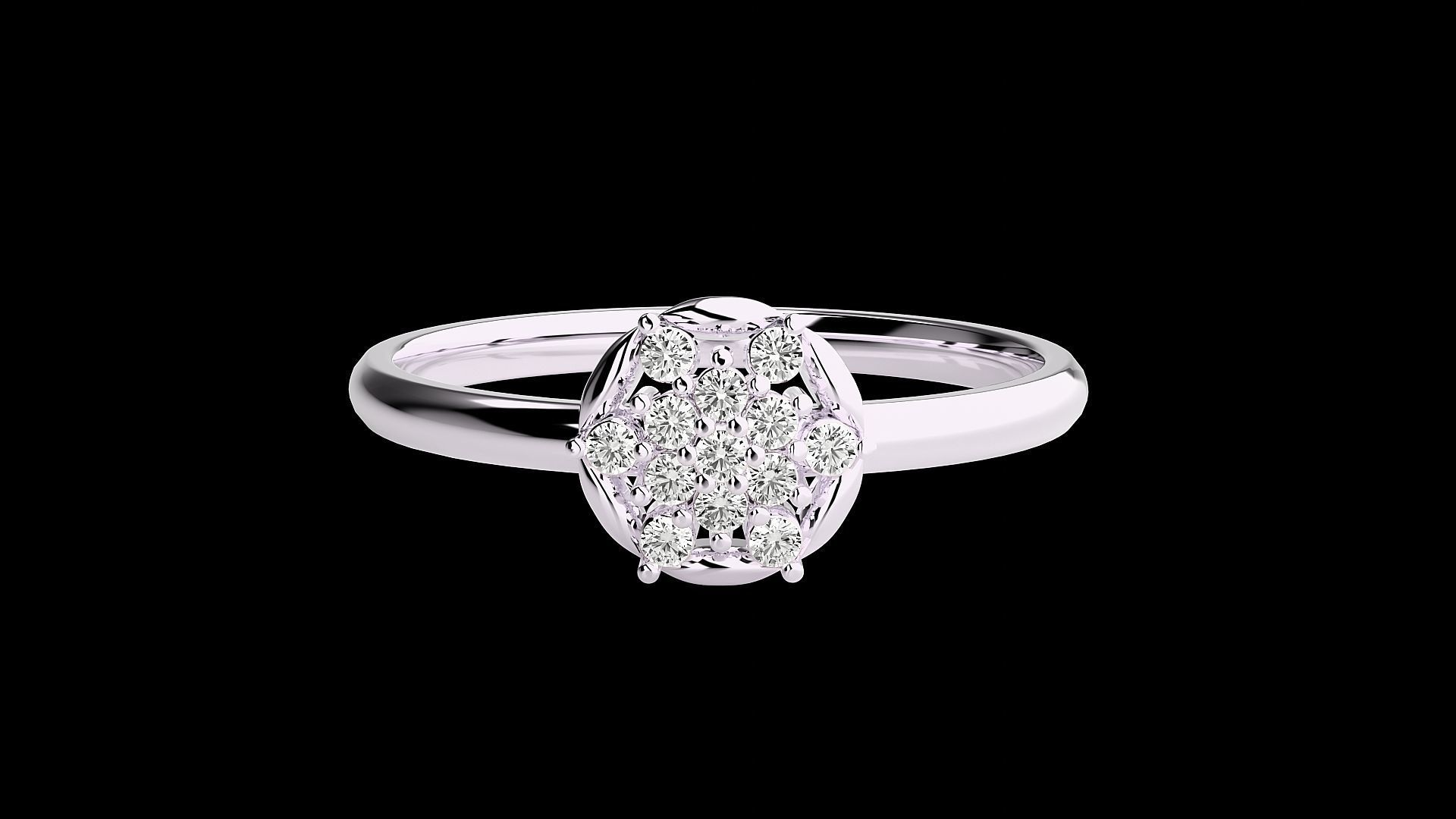 Flower Ultra light wt minimalist Women Ring 3dm stl renders 3D print model_13