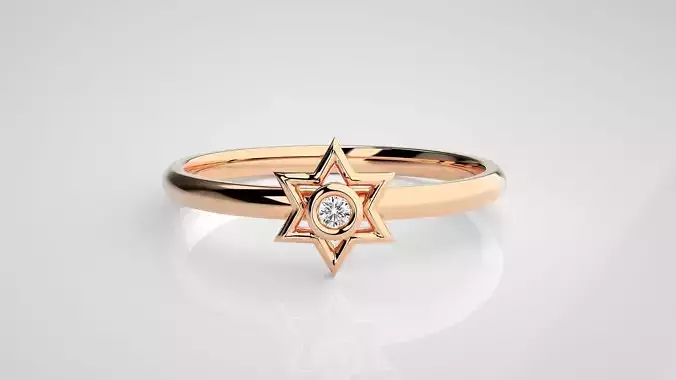 Star Ultra light wt minimalist Women Ring 3dm stl renders 3D print model Star Ultra light wt minimalist Women Ring 3dm stl renders 3D print model