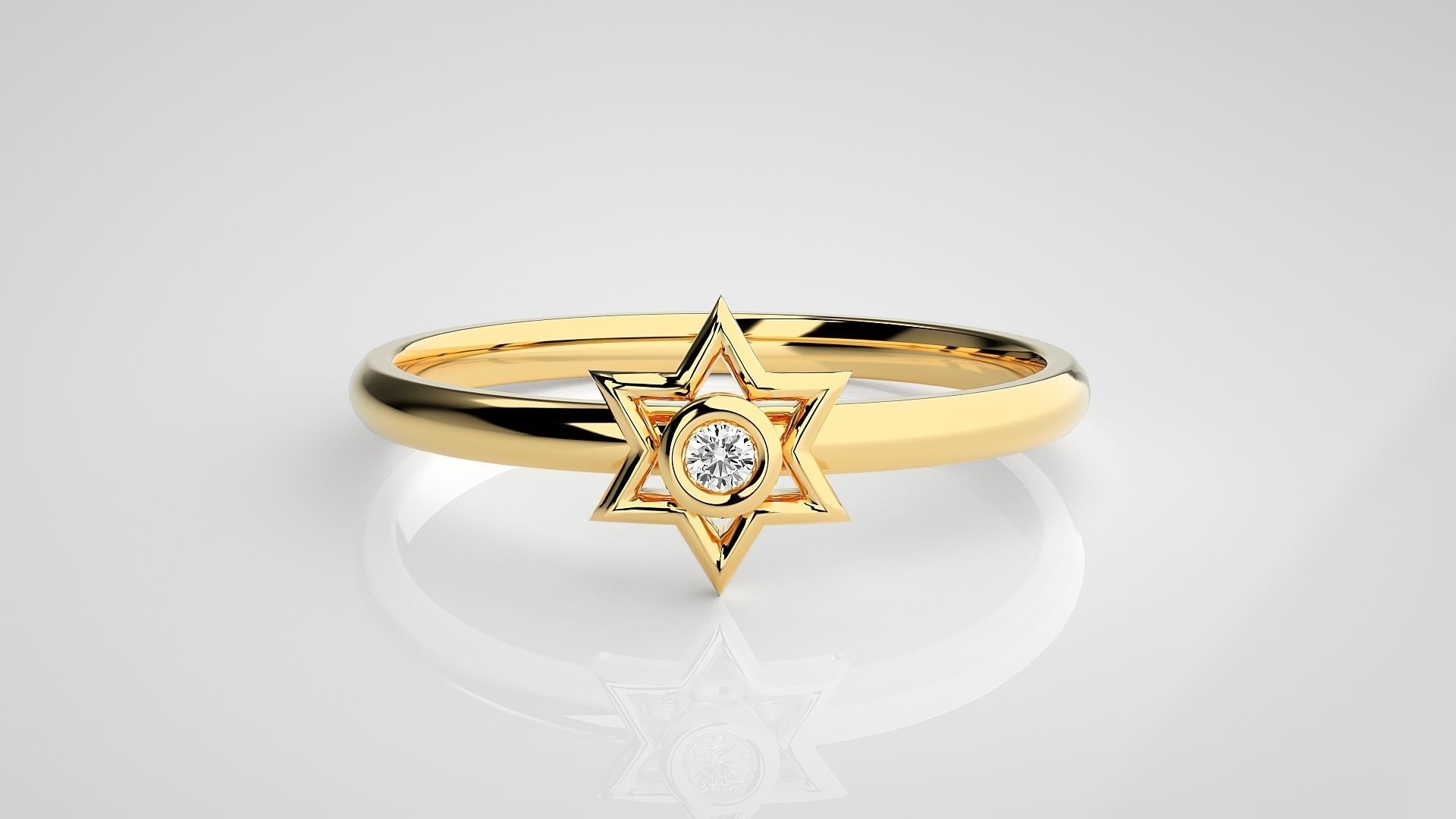 Star Ultra light wt minimalist Women Ring 3dm stl renders 3D print model_19