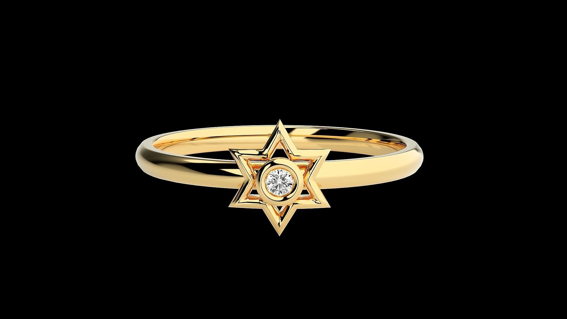 Star Ultra light wt minimalist Women Ring 3dm stl renders 3D print model_22
