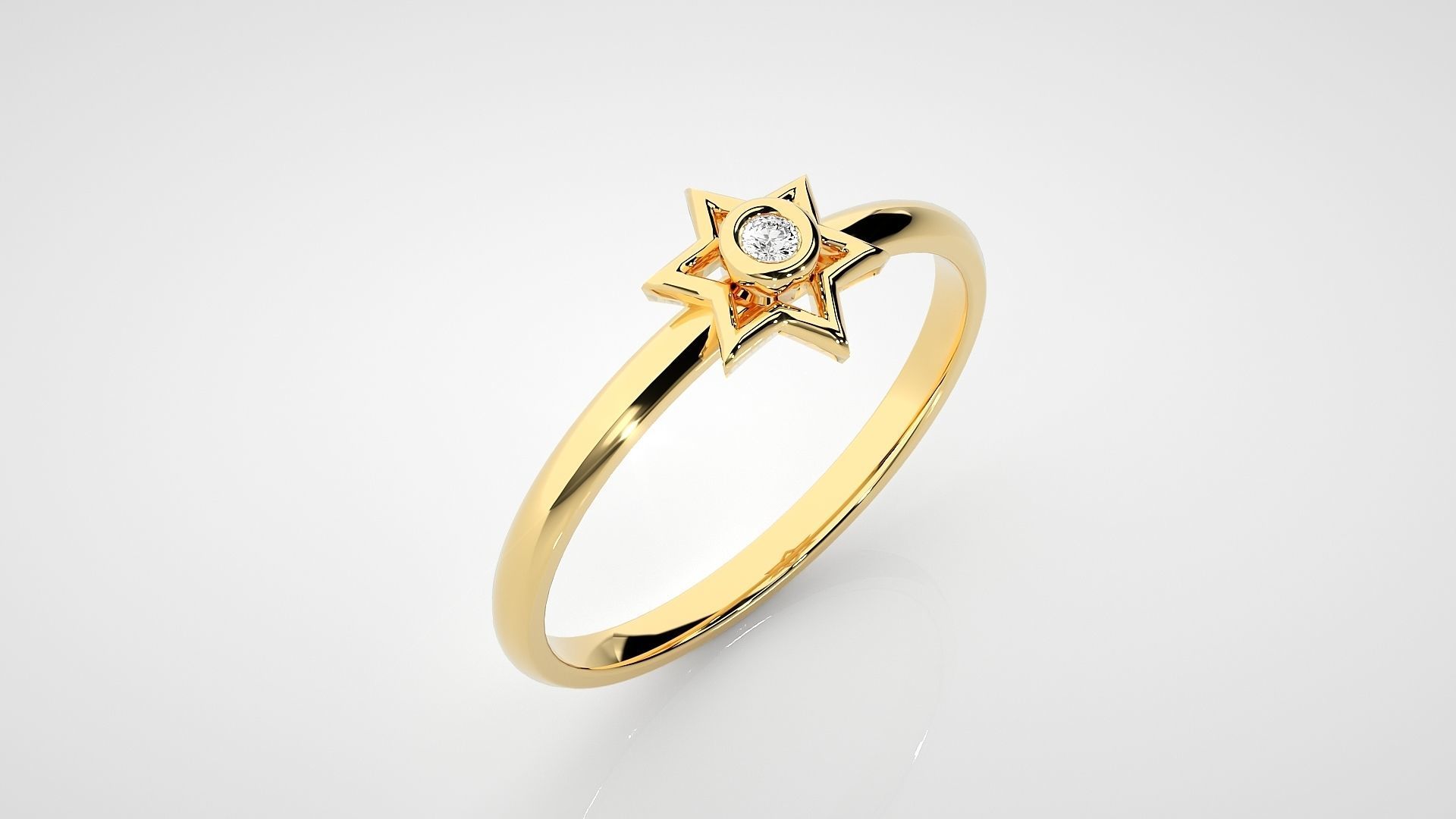 Star Ultra light wt minimalist Women Ring 3dm stl renders 3D print model_21