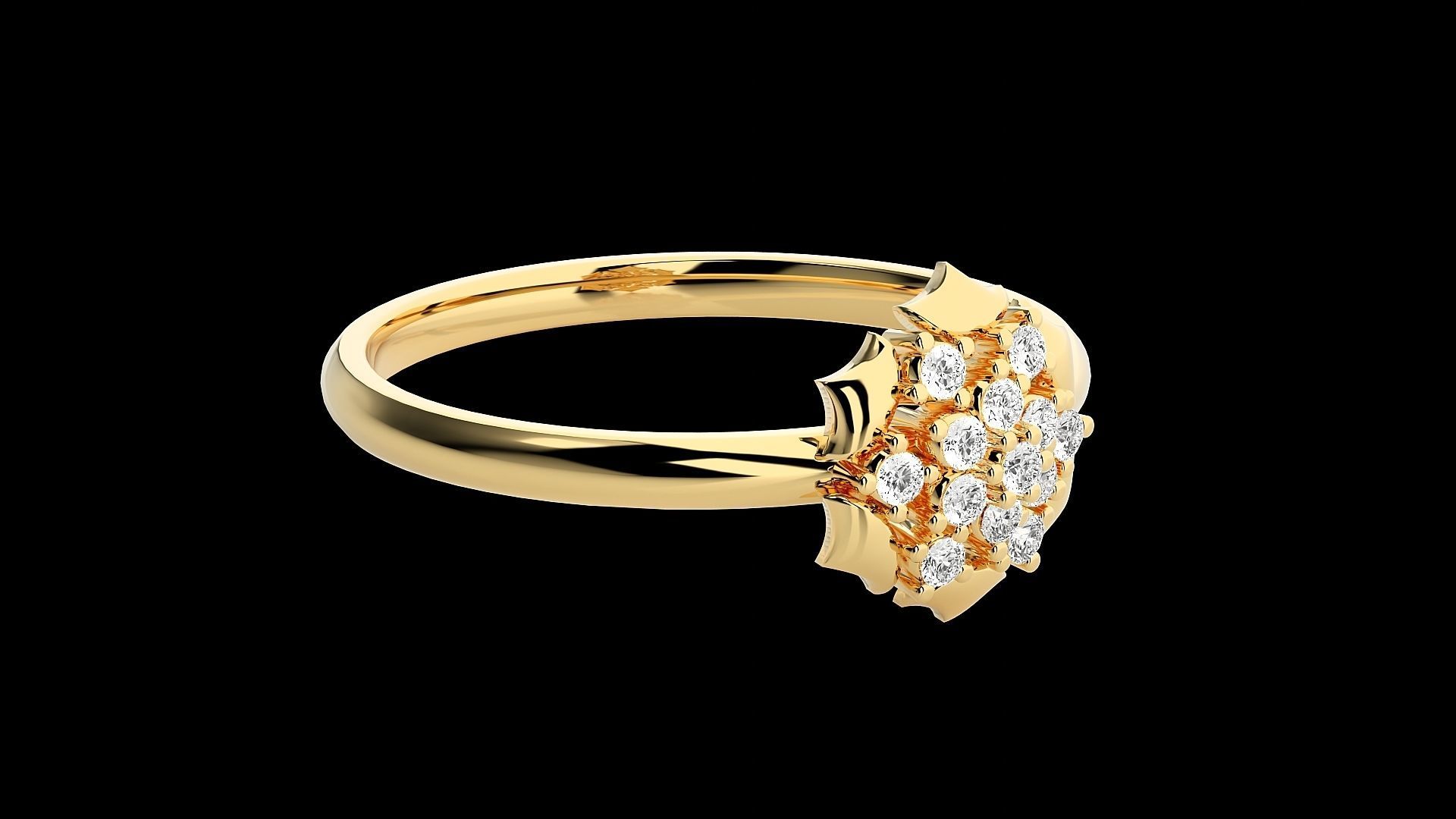 Flower Ultra light wt minimalist Women Ring 3dm stl renders 3D print model_24