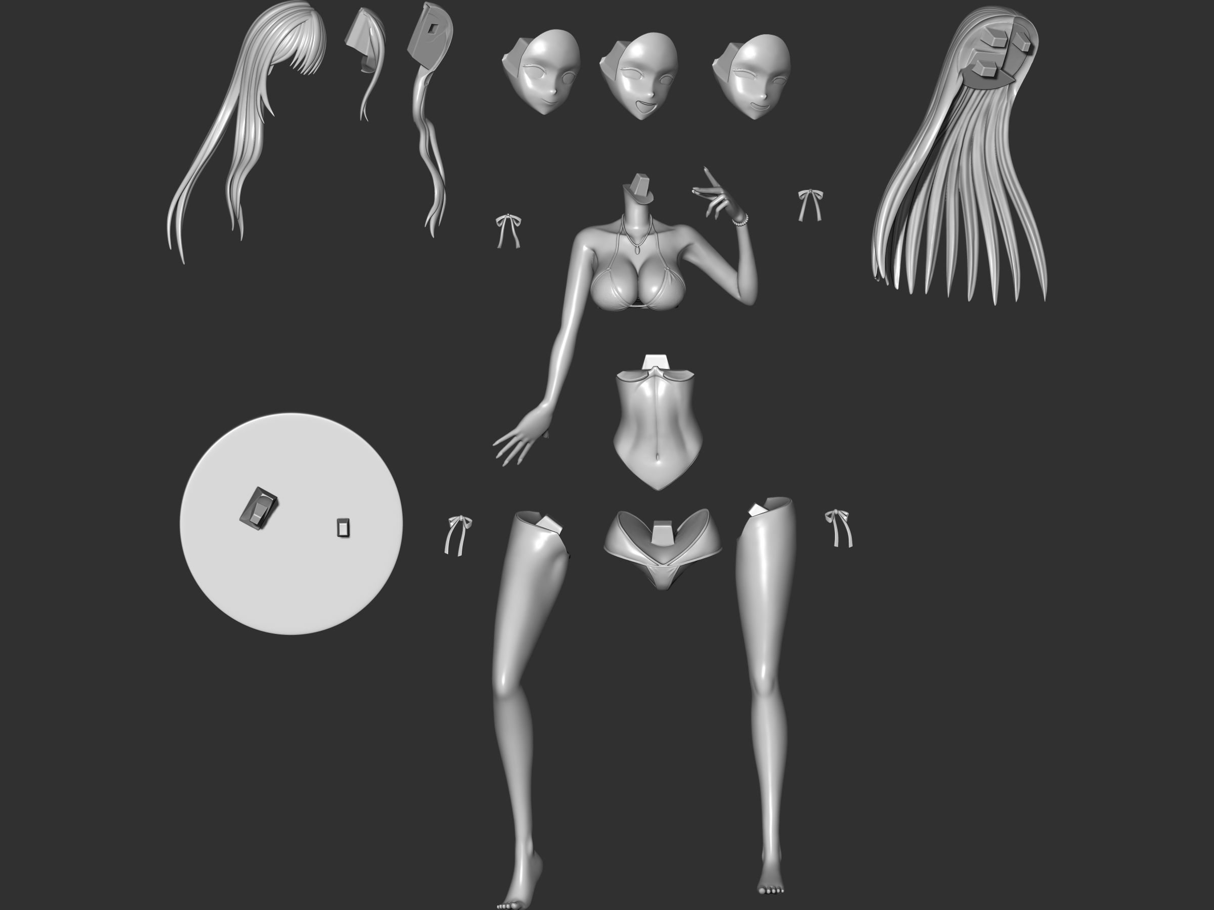 Marin bundle figure 3D Model Collection_23