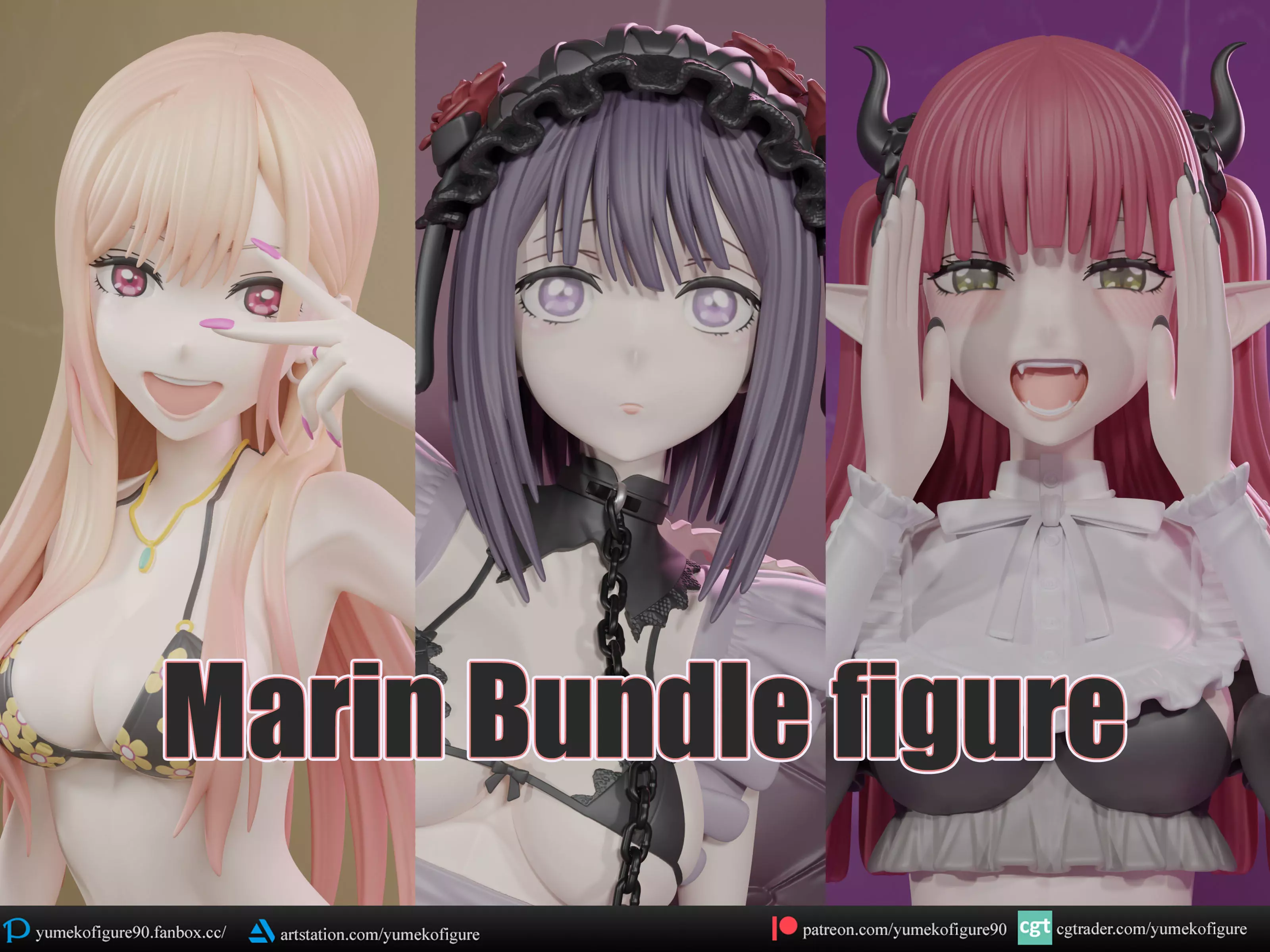Marin bundle figure 3D Model Collection_0