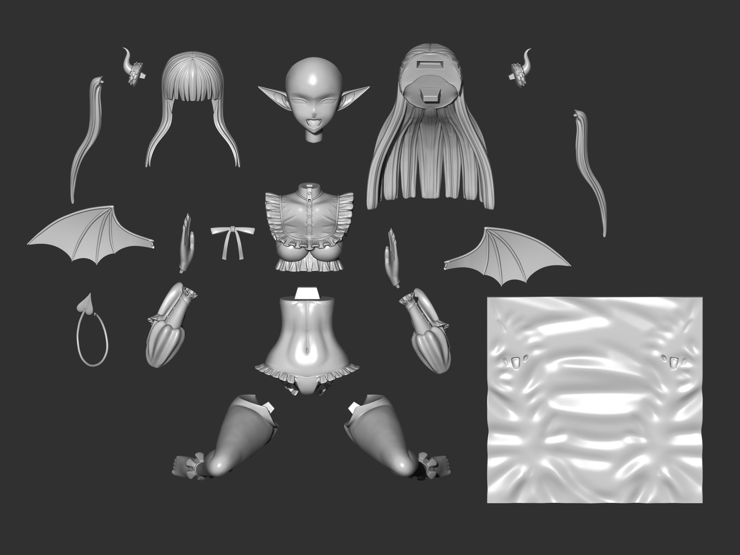 Marin bundle figure 3D Model Collection_25