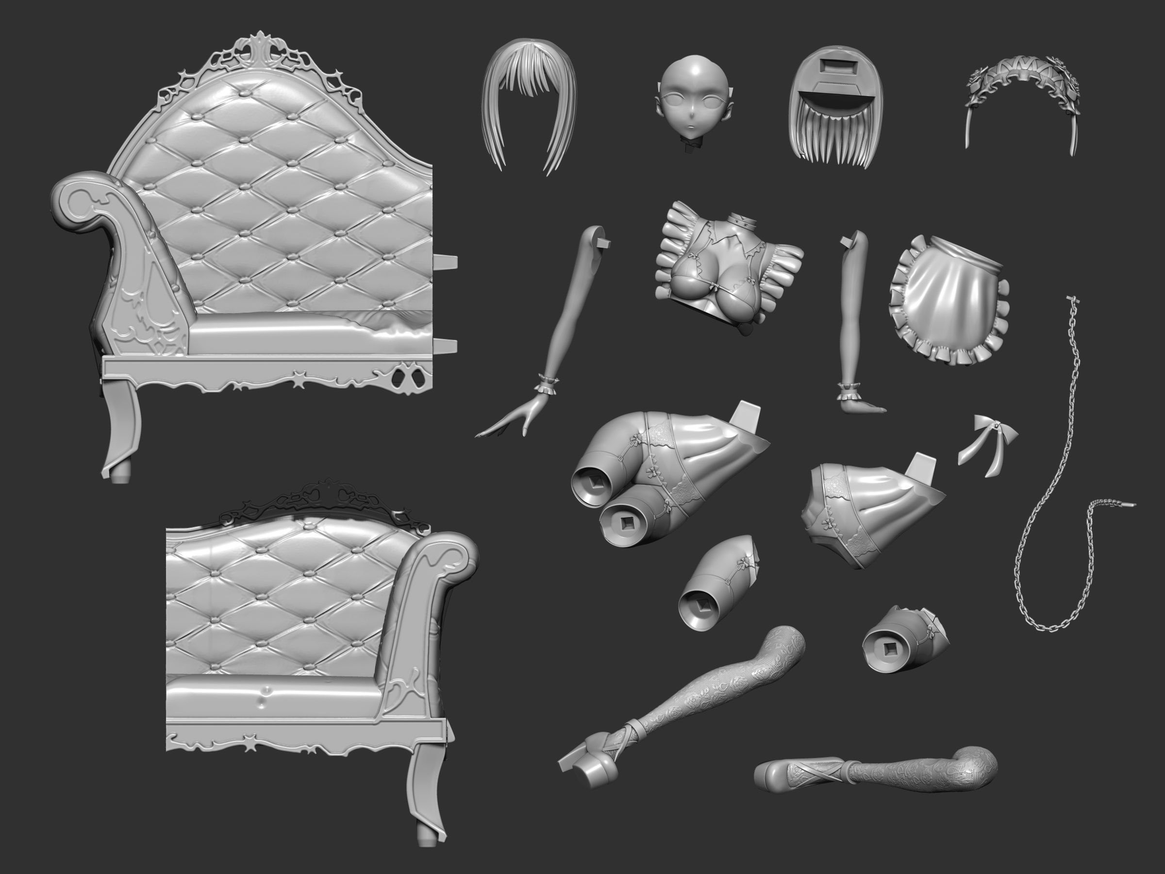 Marin bundle figure 3D Model Collection_24