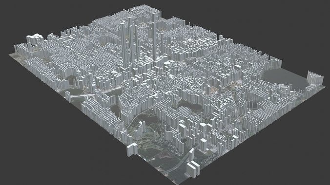 Orlando City Low-poly 3D model