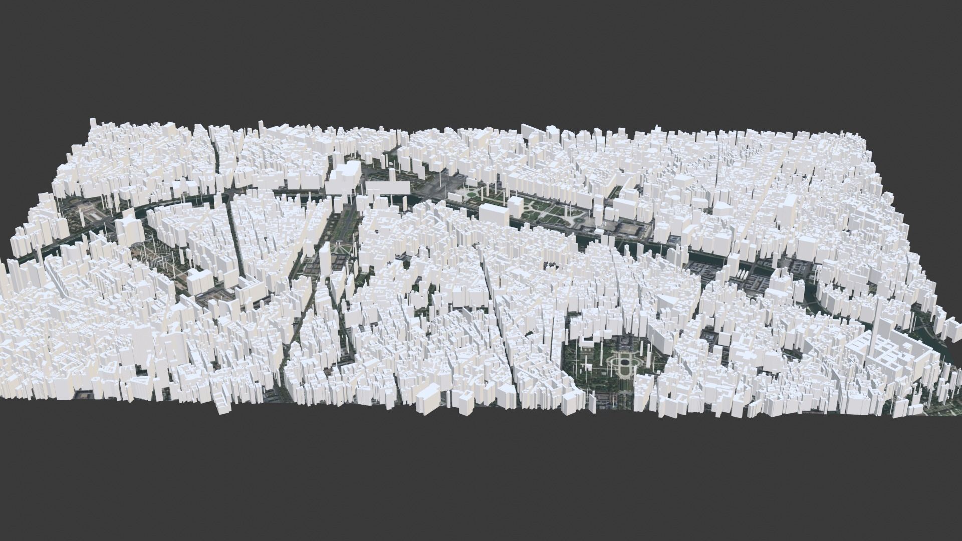Paris City Low-poly 3D model_5