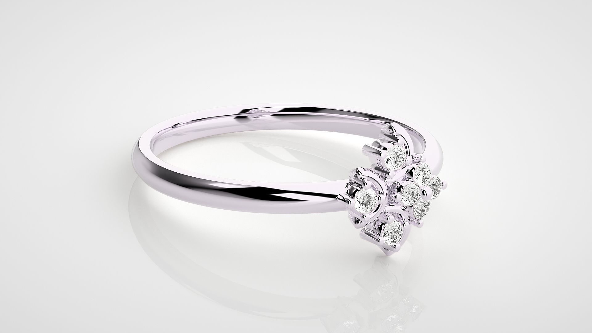 Ultra light wt minimalist Women Ring 3dm stl renders 3D print model_11