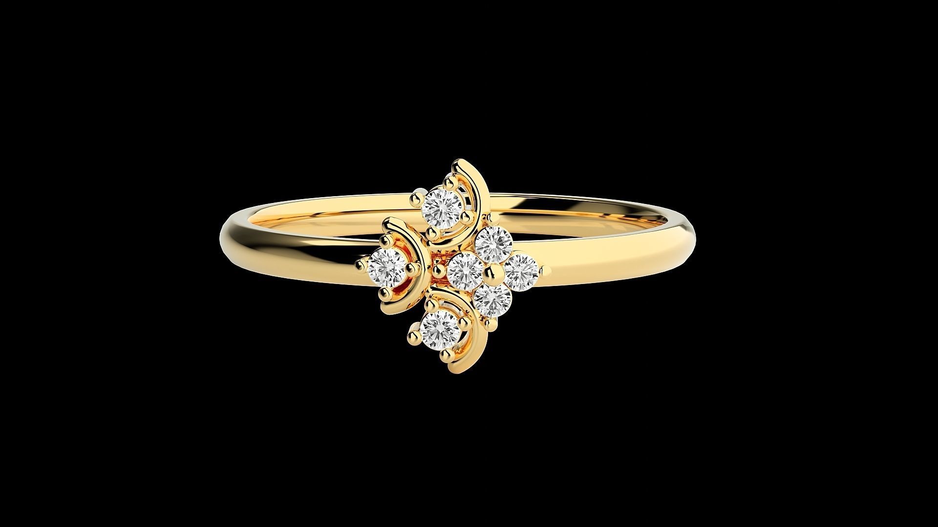 Ultra light wt minimalist Women Ring 3dm stl renders 3D print model_23