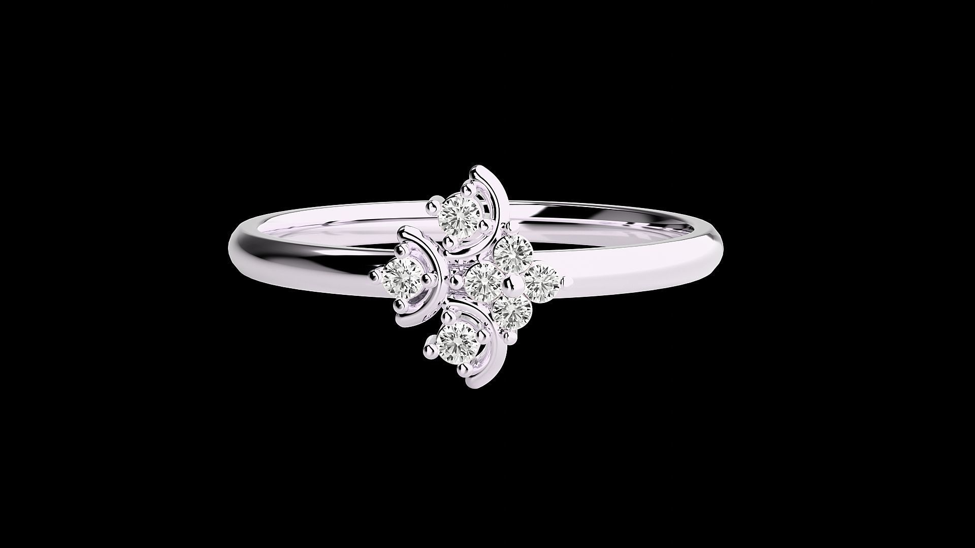 Ultra light wt minimalist Women Ring 3dm stl renders 3D print model_13