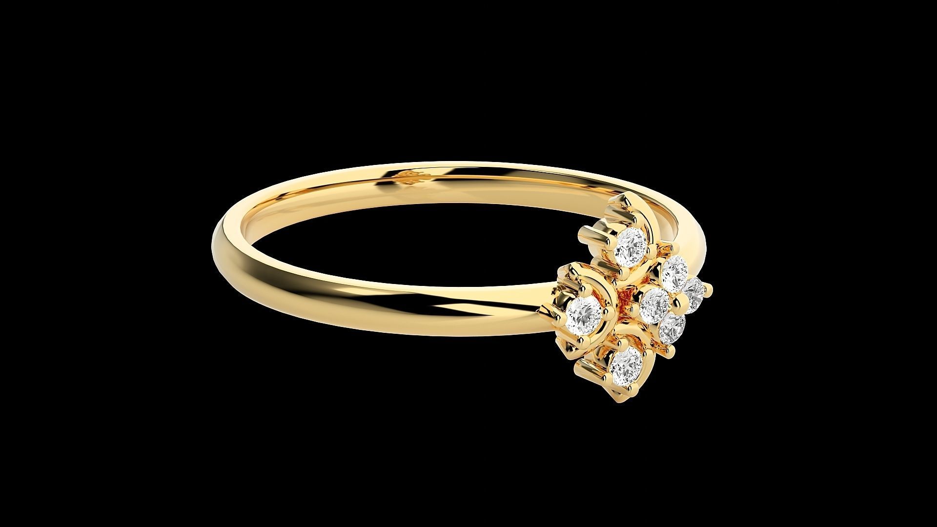 Ultra light wt minimalist Women Ring 3dm stl renders 3D print model_25