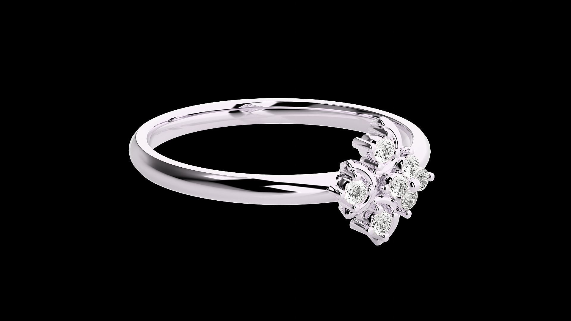 Ultra light wt minimalist Women Ring 3dm stl renders 3D print model_16