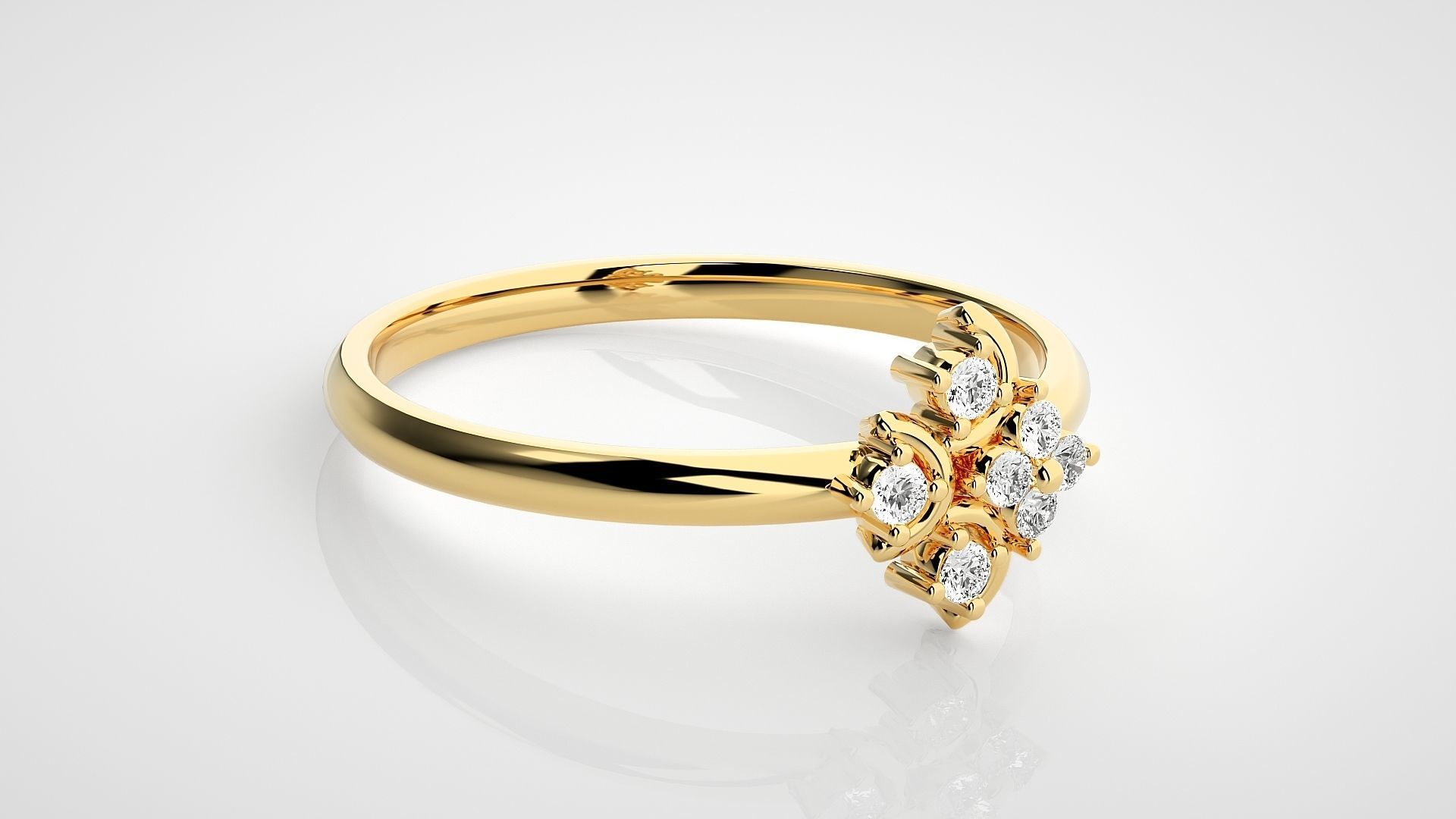 Ultra light wt minimalist Women Ring 3dm stl renders 3D print model_20