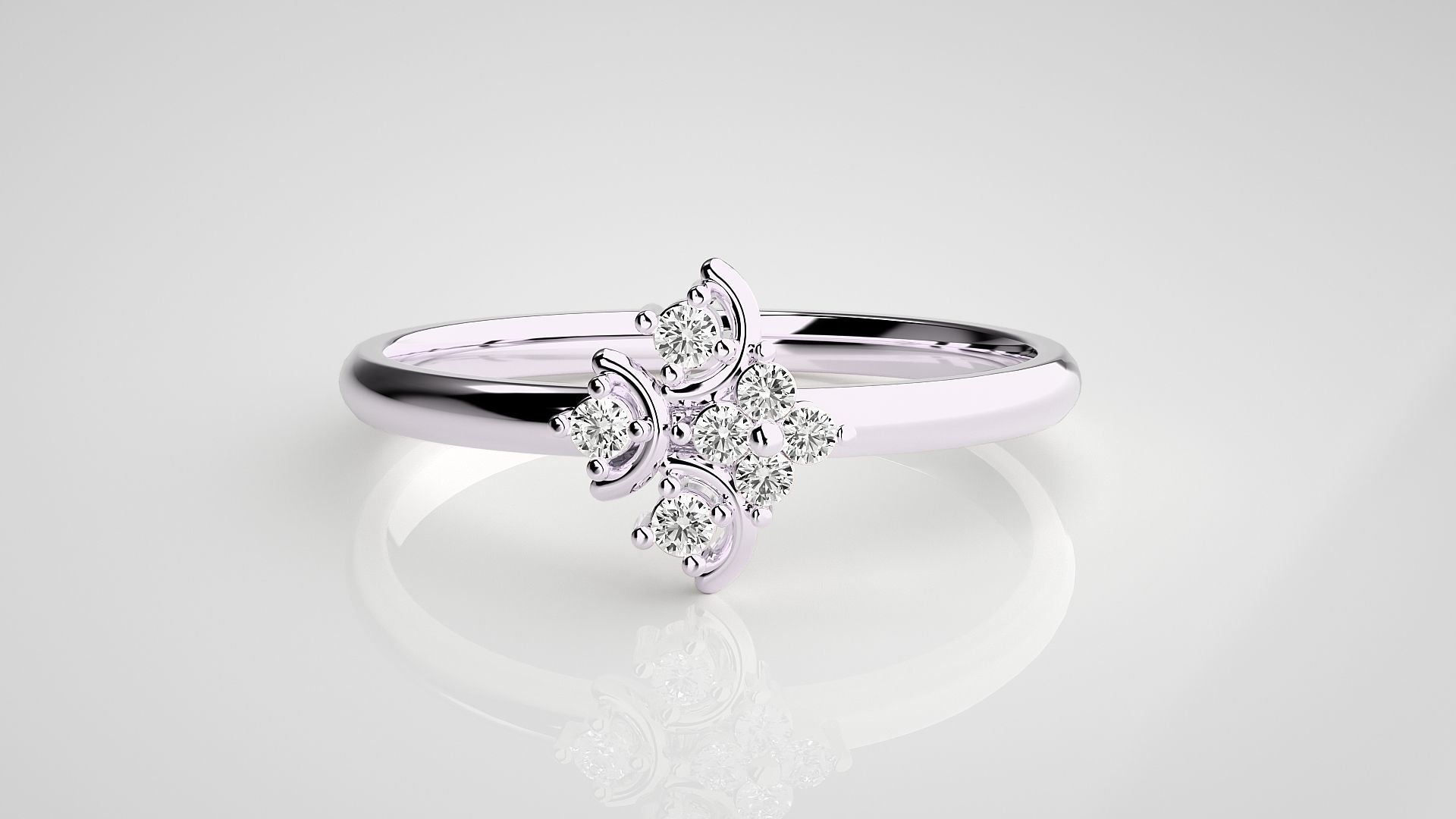 Ultra light wt minimalist Women Ring 3dm stl renders 3D print model_10