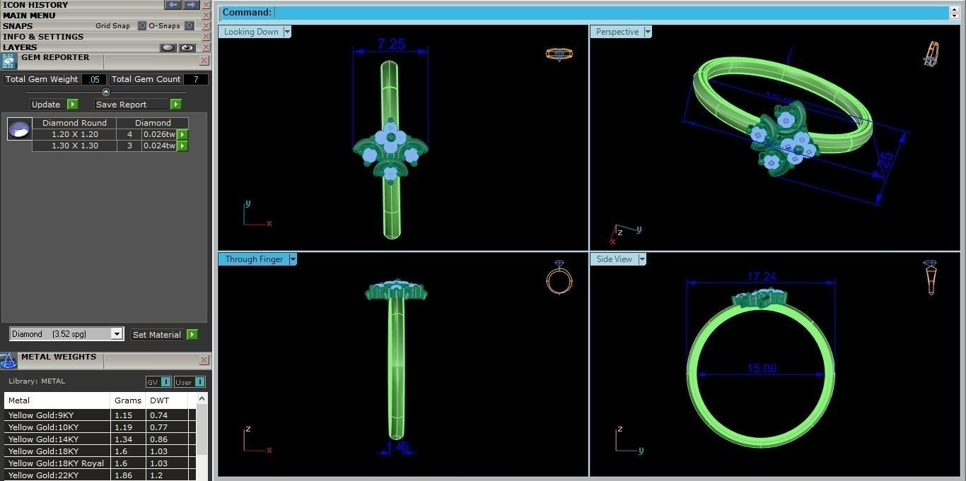 Ultra light wt minimalist Women Ring 3dm stl renders 3D print model_4