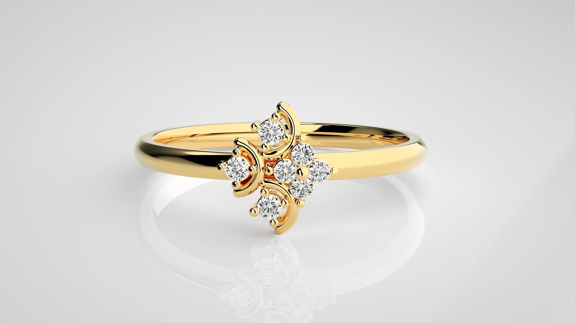 Ultra light wt minimalist Women Ring 3dm stl renders 3D print model_19