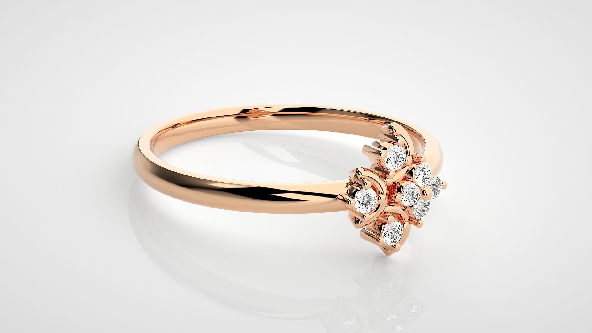 Ultra light wt minimalist Women Ring 3dm stl renders 3D print model_1