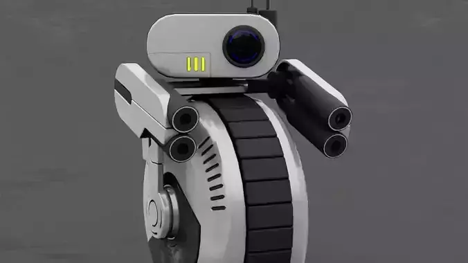 Wheel Droid  rigged character