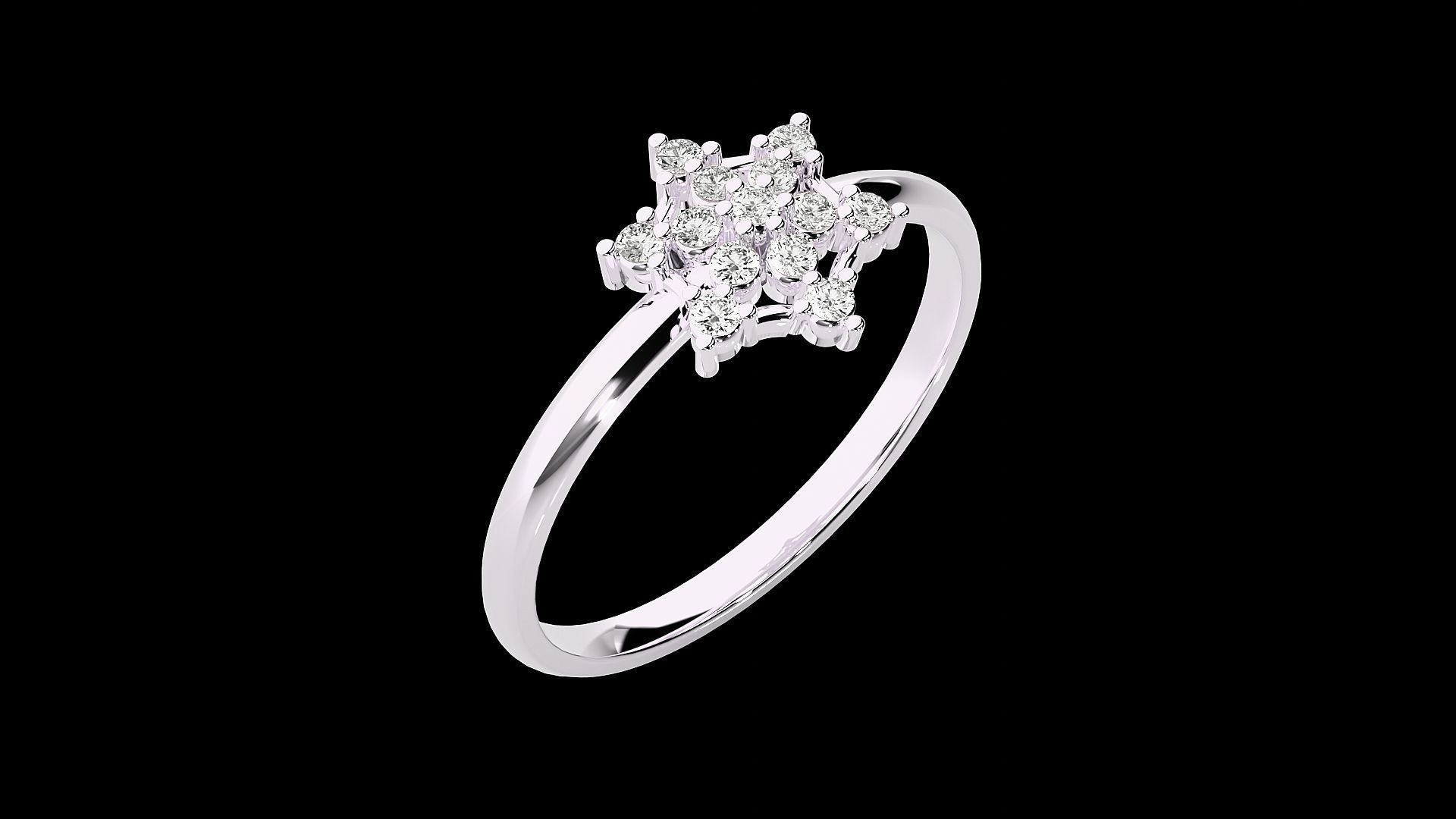 Flower Ultra light wt minimalist Women Ring 3dm stl renders 3D print model_18