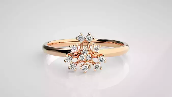 Ultra light wt minimalist Women Ring 3dm stl renders