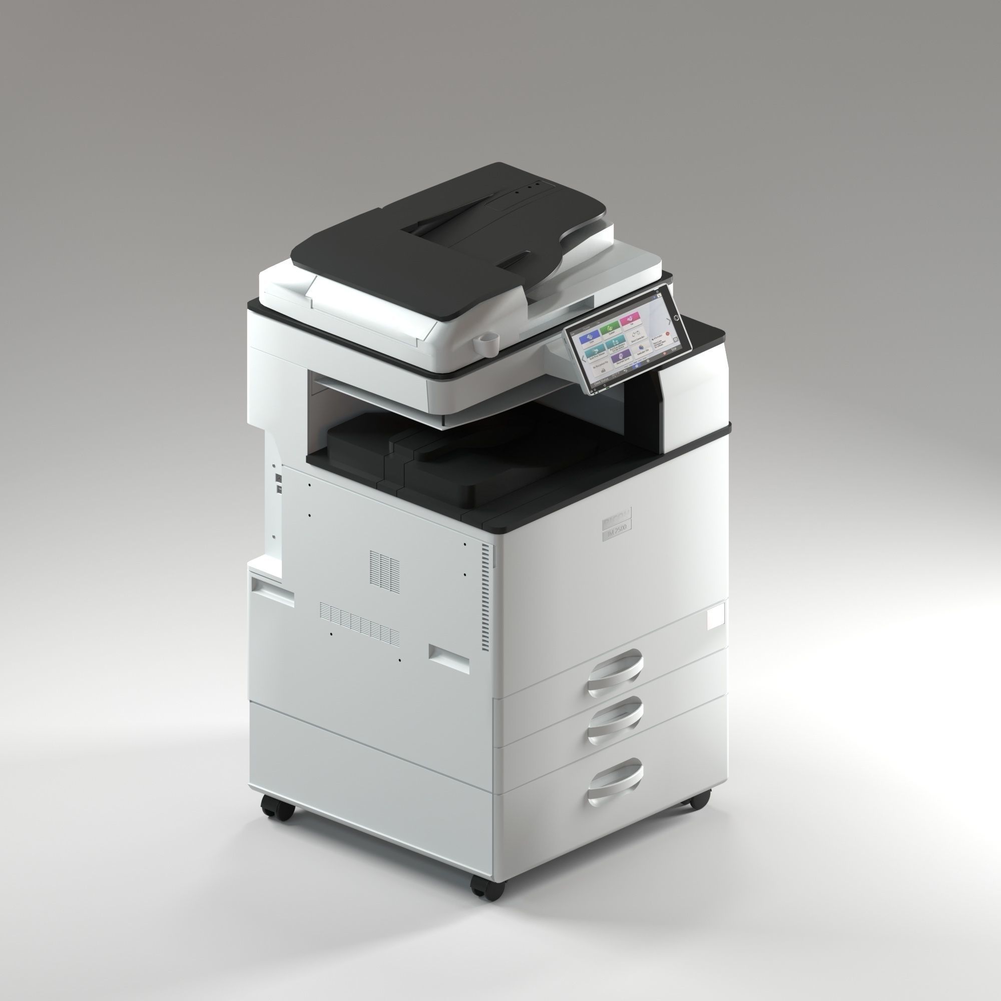 Office Printer All in One Multifunction Ricoh  3D model_2