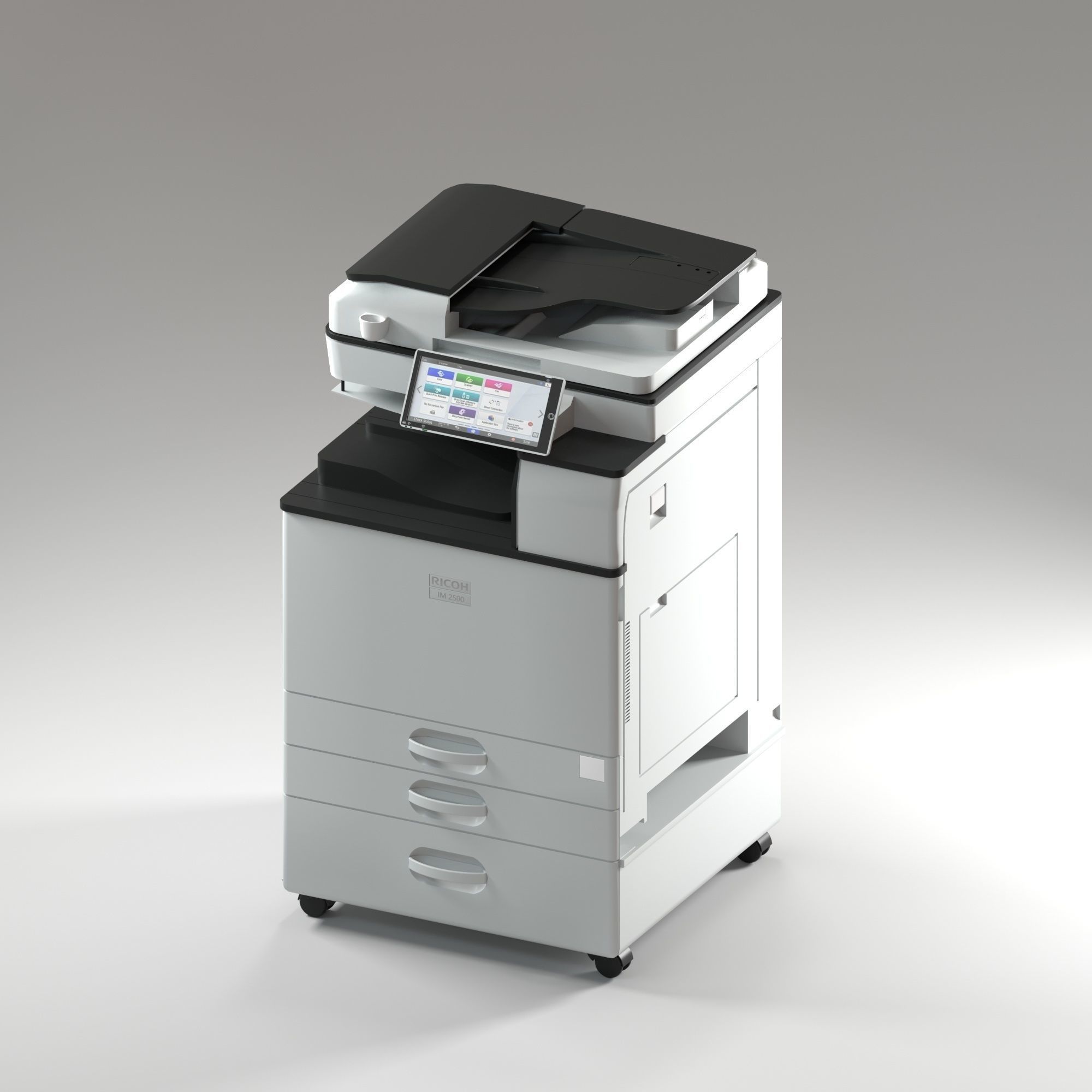 Office Printer All in One Multifunction Ricoh  3D model_3