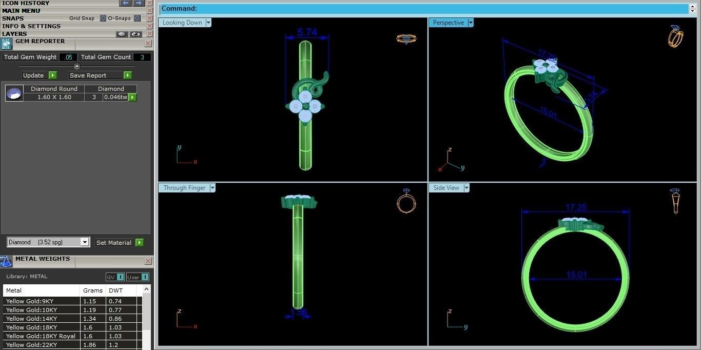 Ultra light wt minimalist Women Ring 3dm stl renders 3D print model_4