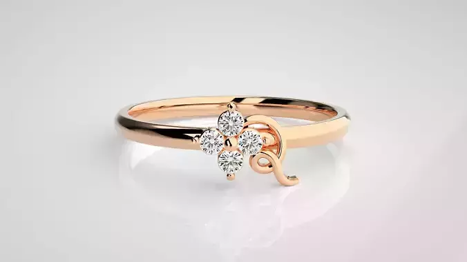 Ultra light wt minimalist Women Ring 3dm stl renders