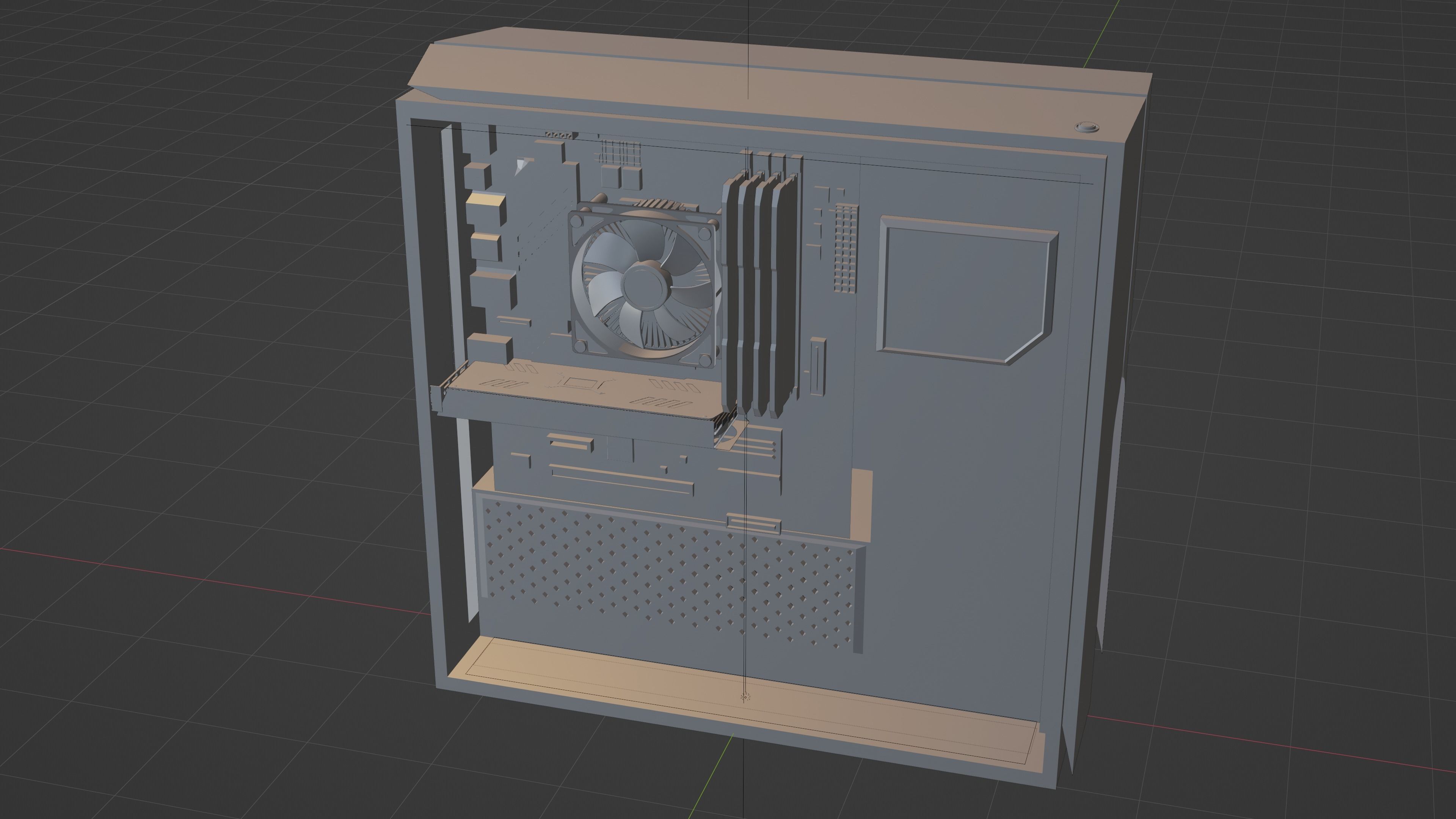 CPU complete version with parts 3D model_9