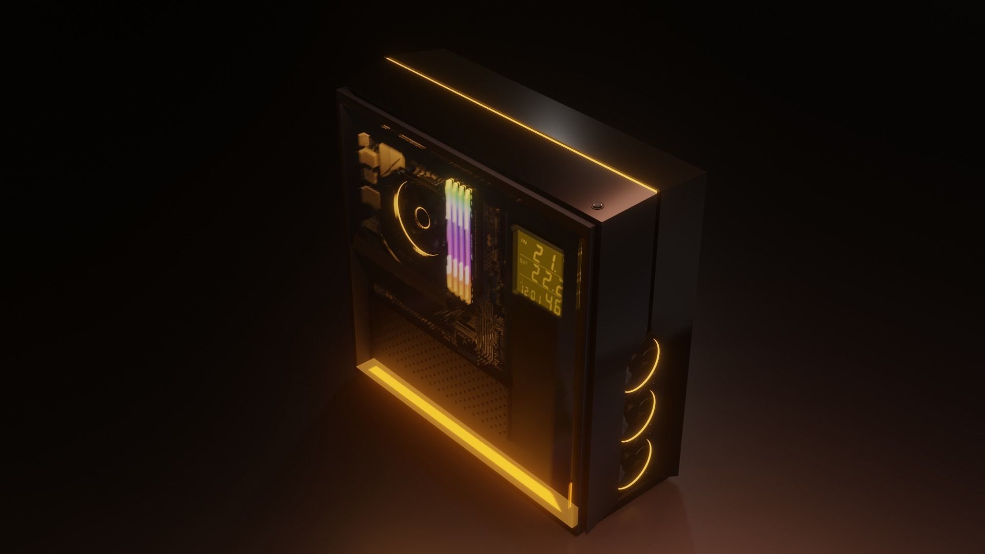 CPU complete version with parts 3D model_2