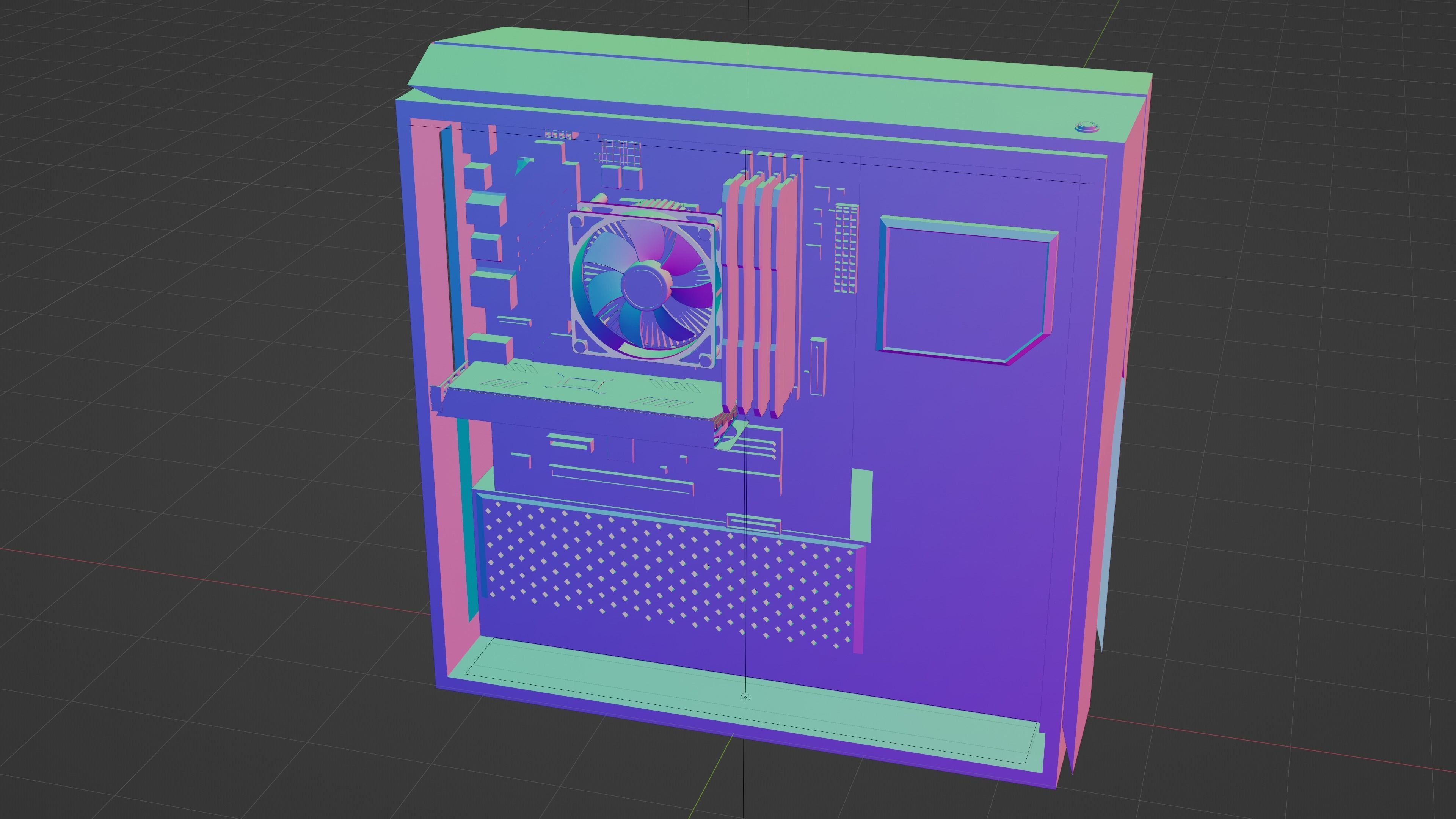 CPU complete version with parts 3D model_8