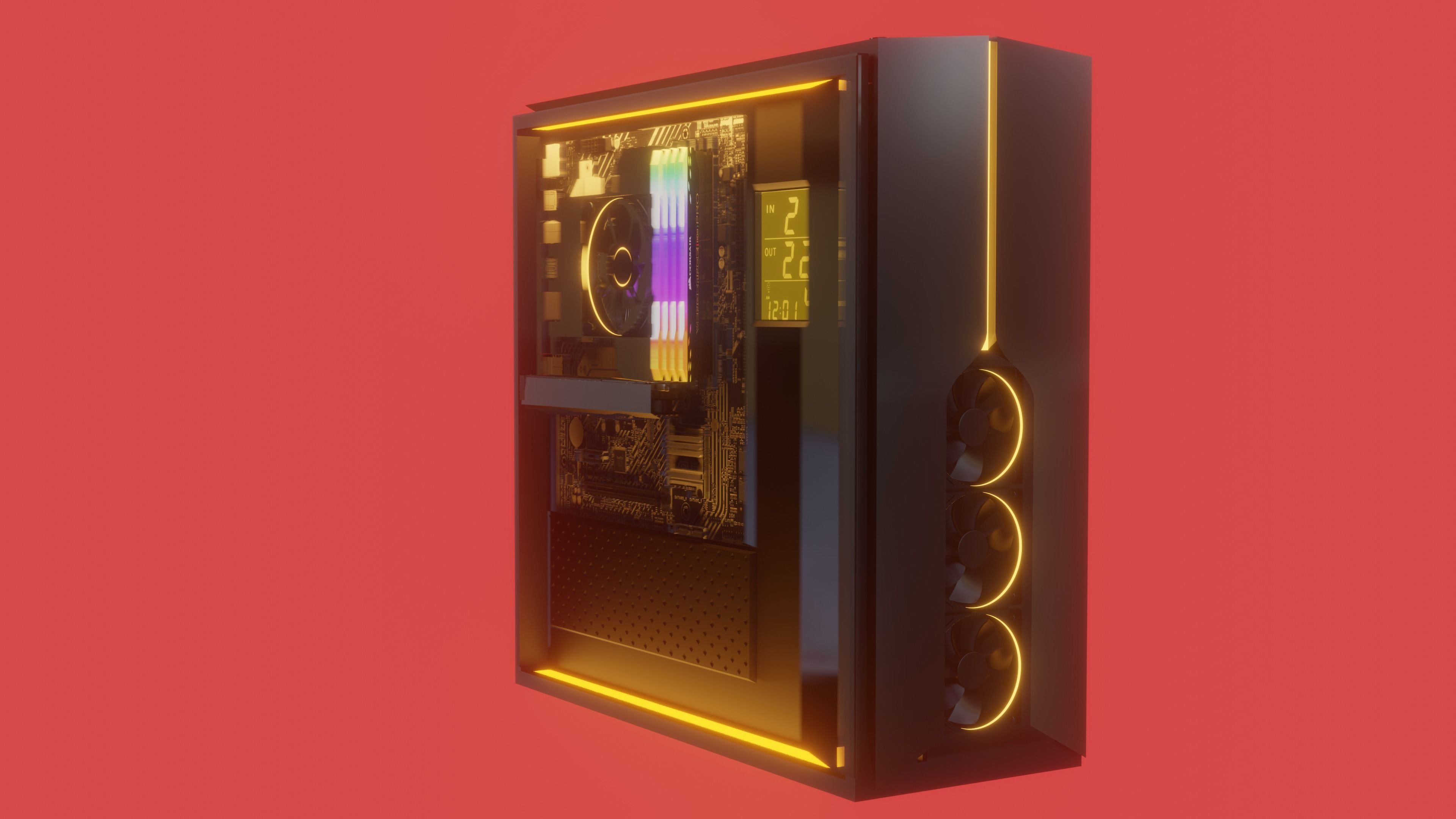 CPU complete version with parts 3D model_5