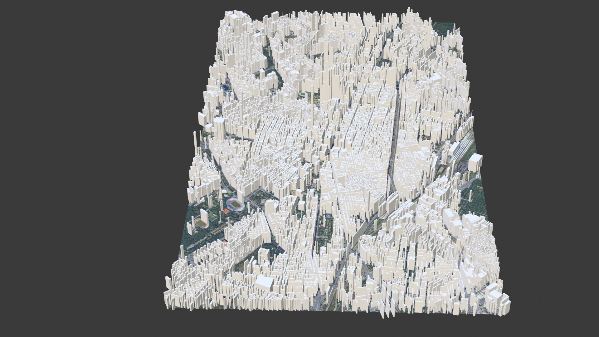 Sofia City Low-poly 3D model_3