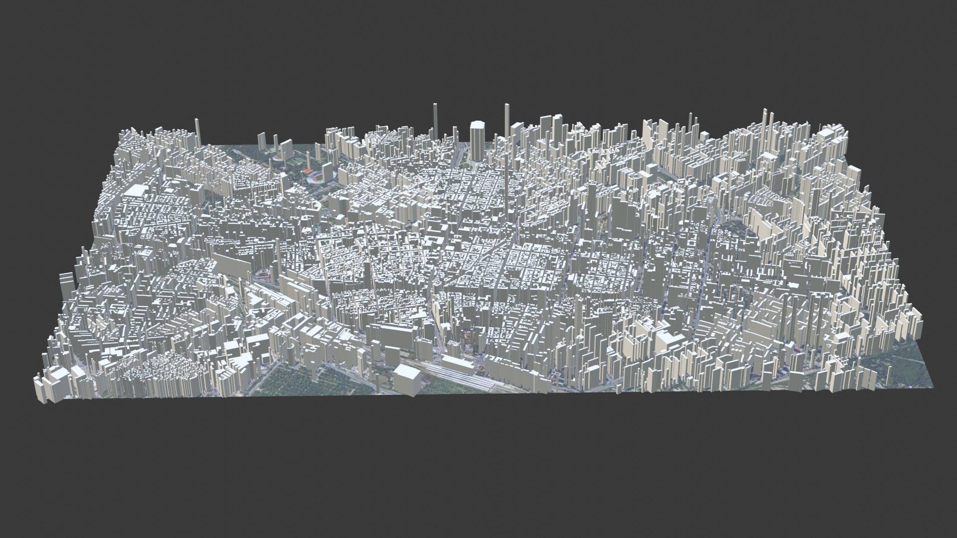 Sofia City Low-poly 3D model_1