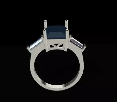 3stone Ring 3D print model_0