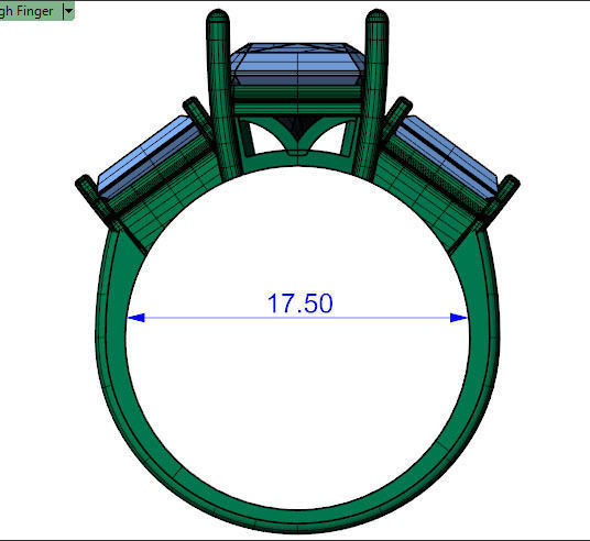 3stone Ring 3D print model_3