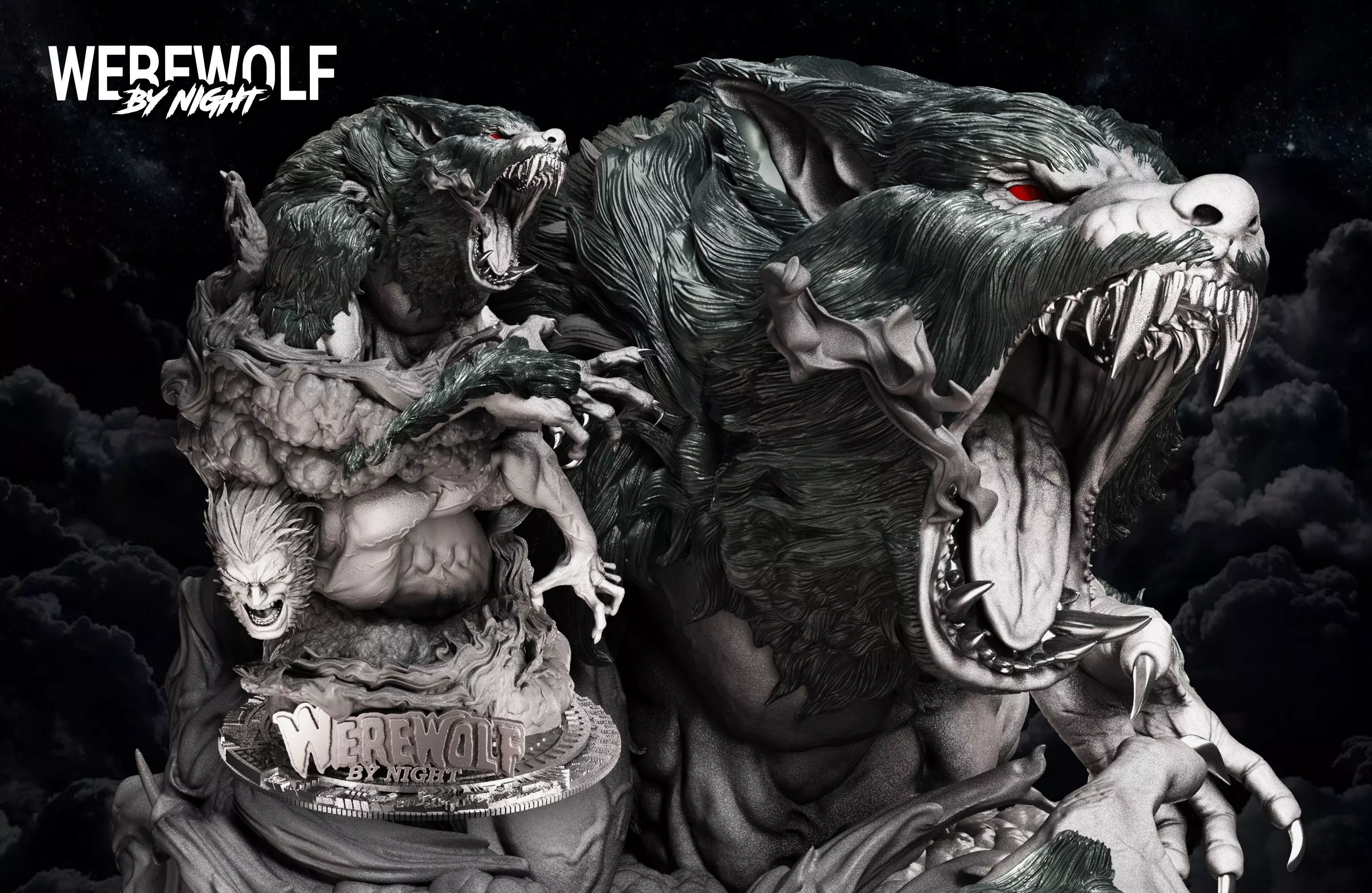 Wicked Marvel Werewolf Bust 3D print model  3D print model_0