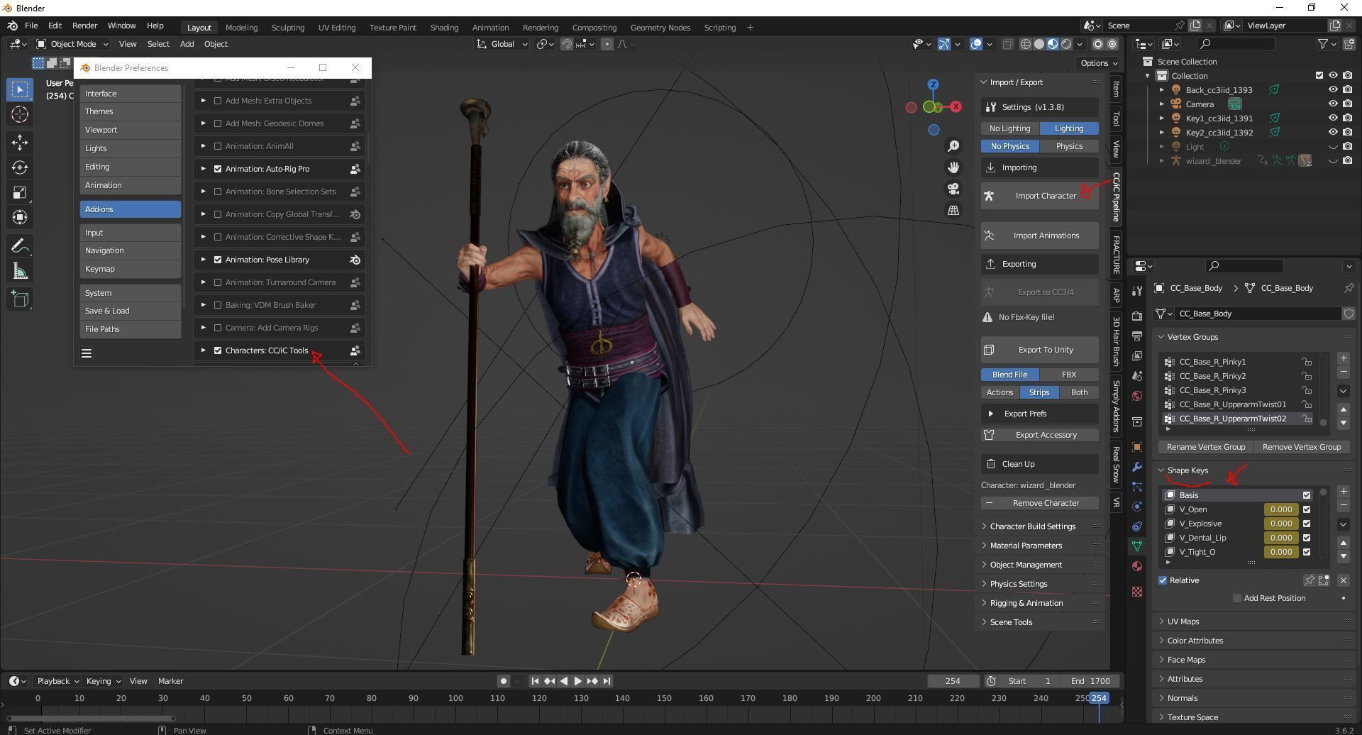 Wizard High quality character full Rigged and Animated 3D model_4