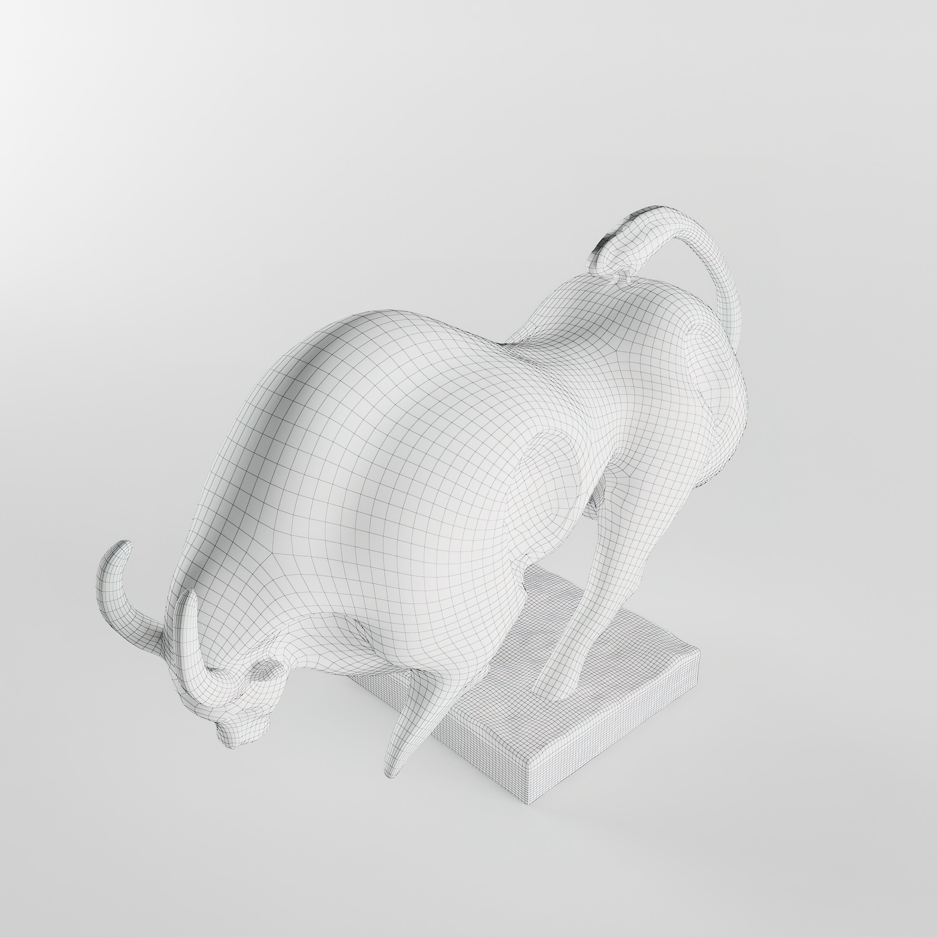 The Bull bronze sculpture of 3D print model_12