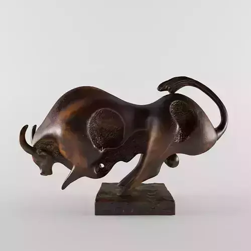 The Bull bronze sculpture of