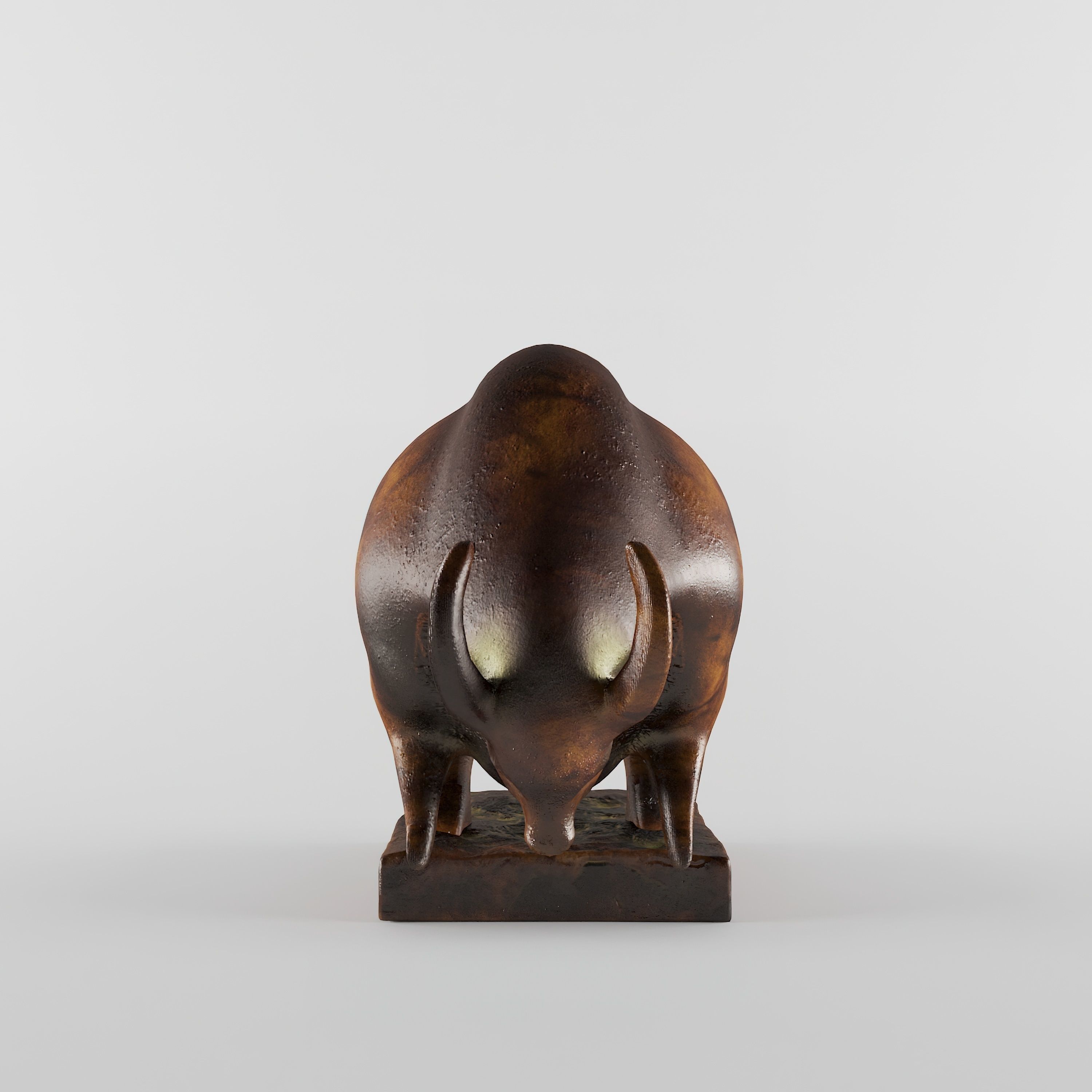 The Bull bronze sculpture of 3D print model_2