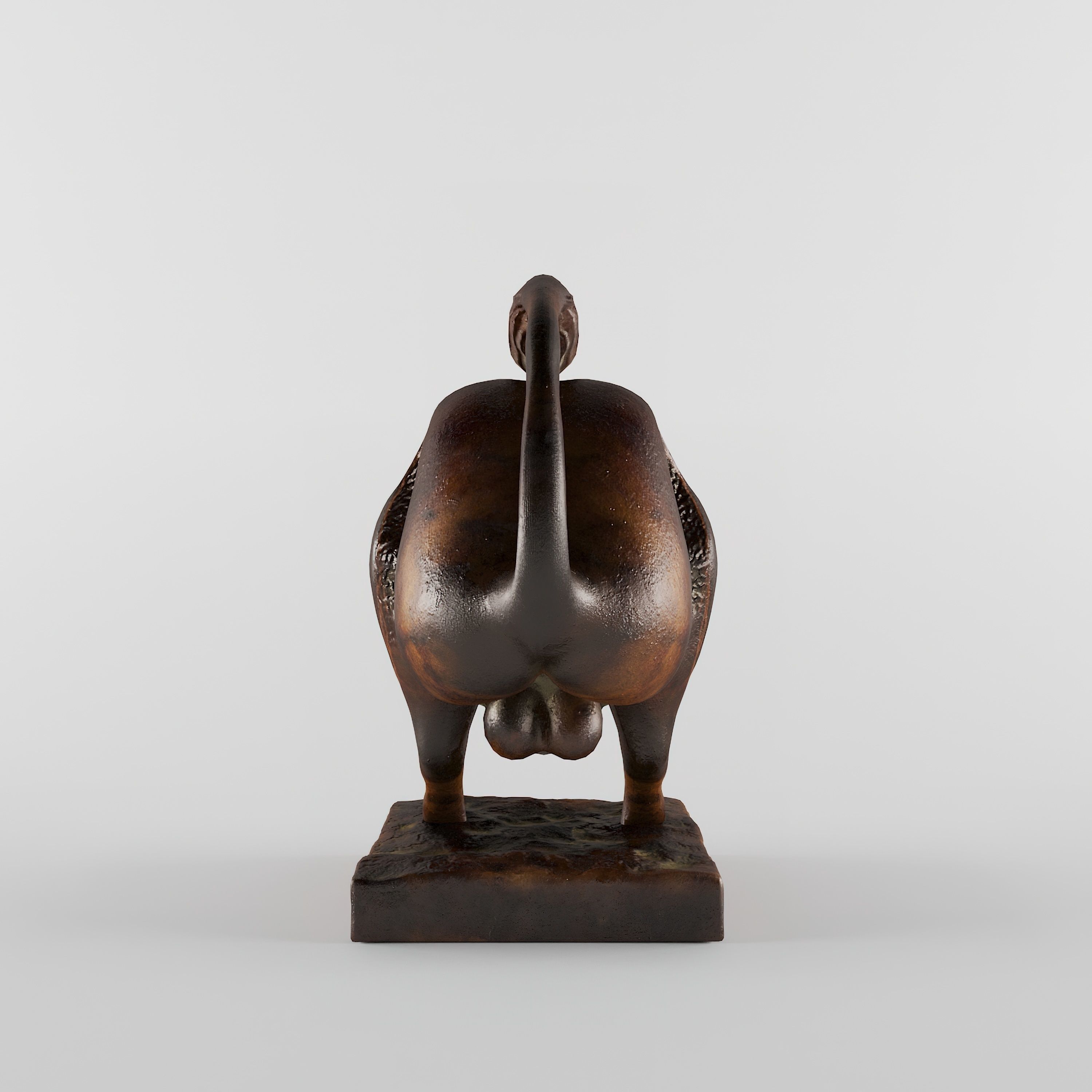 The Bull bronze sculpture of 3D print model_6