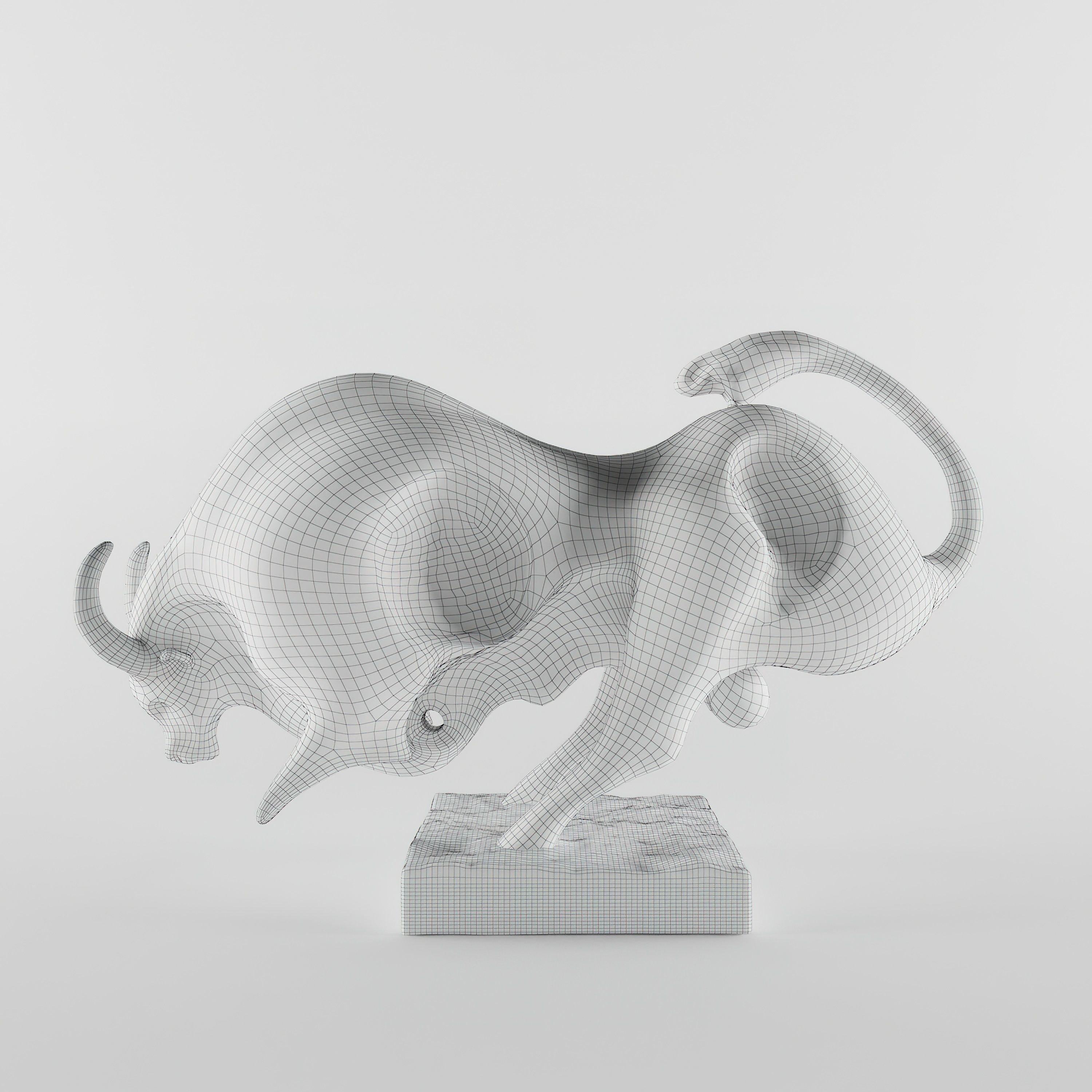 The Bull bronze sculpture of 3D print model_11