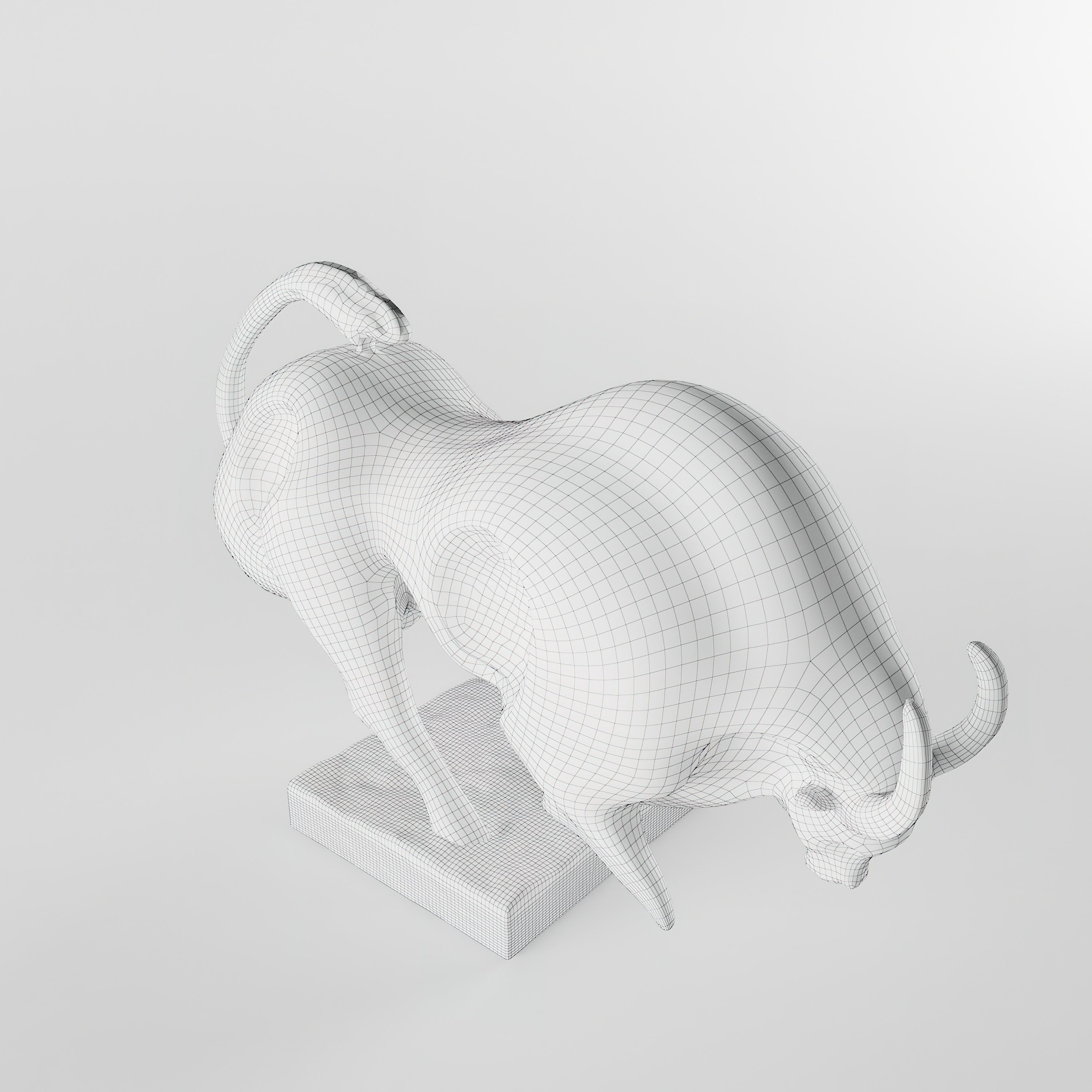 The Bull bronze sculpture of 3D print model_13