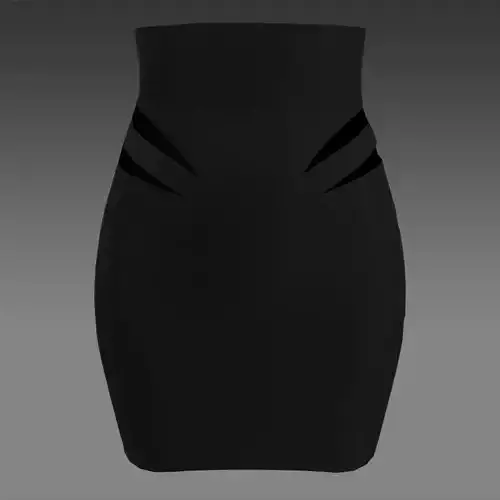 COLOR BLACK MATTE MODERN PANEL SKIRT LOOK
