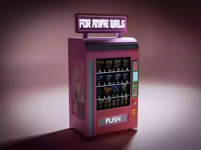 3D Vending Machine Model Low-poly 3D model