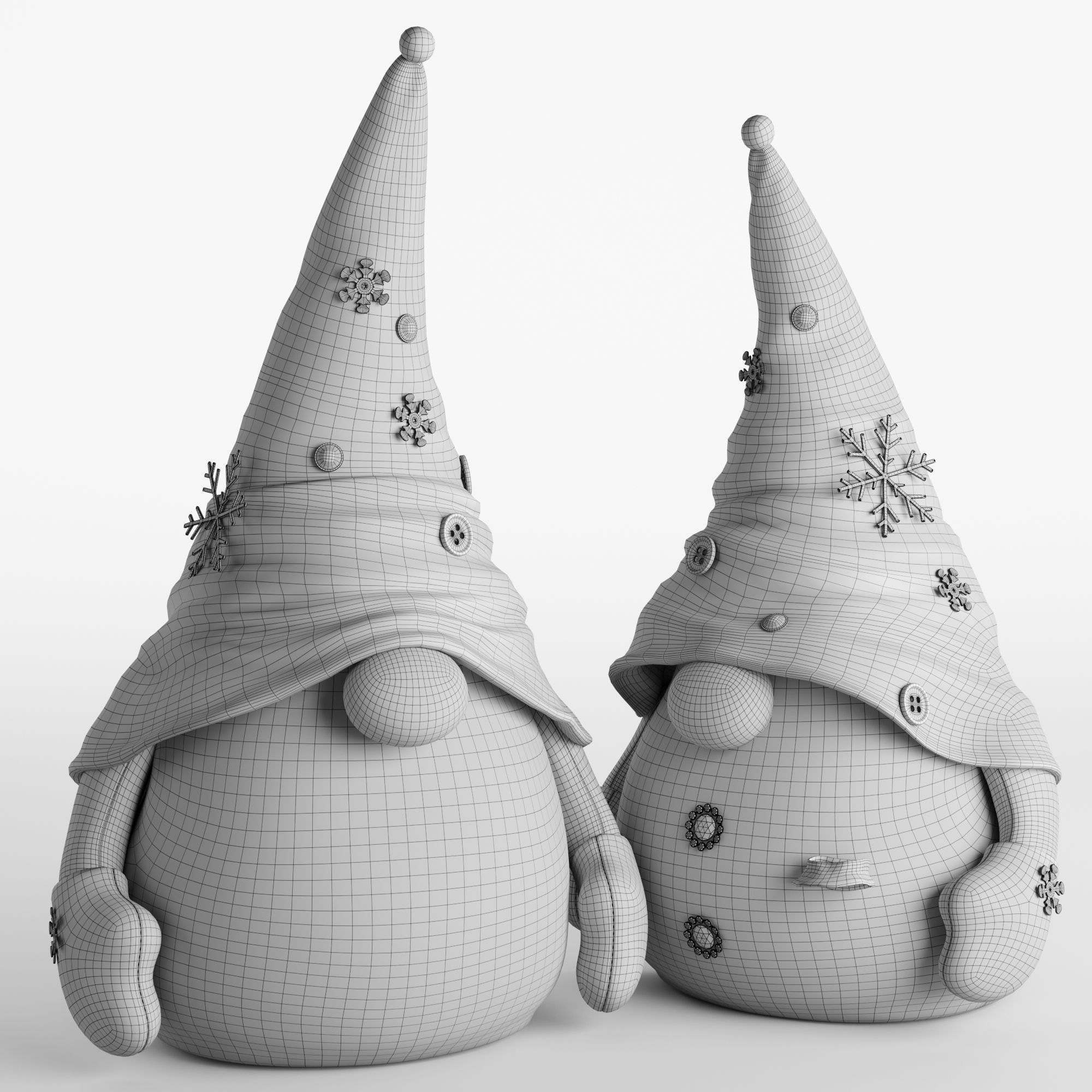 Christmas gnomes 3D model_5